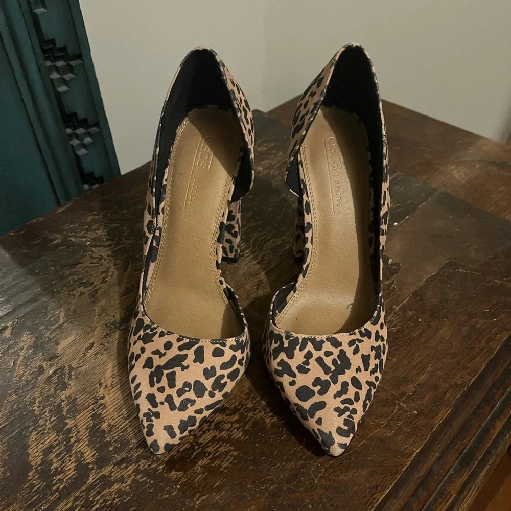 torrid Leopard-Print Pointed Block Heels - Tan and Black